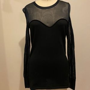 ISABEL MARANT Fitted mesh top bustier mini dress